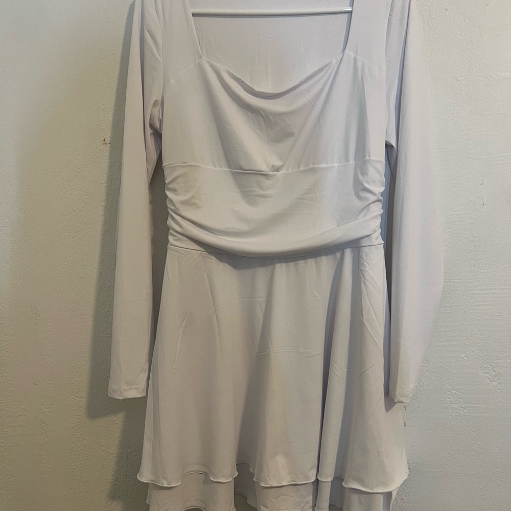 Long Sleeve White Dress